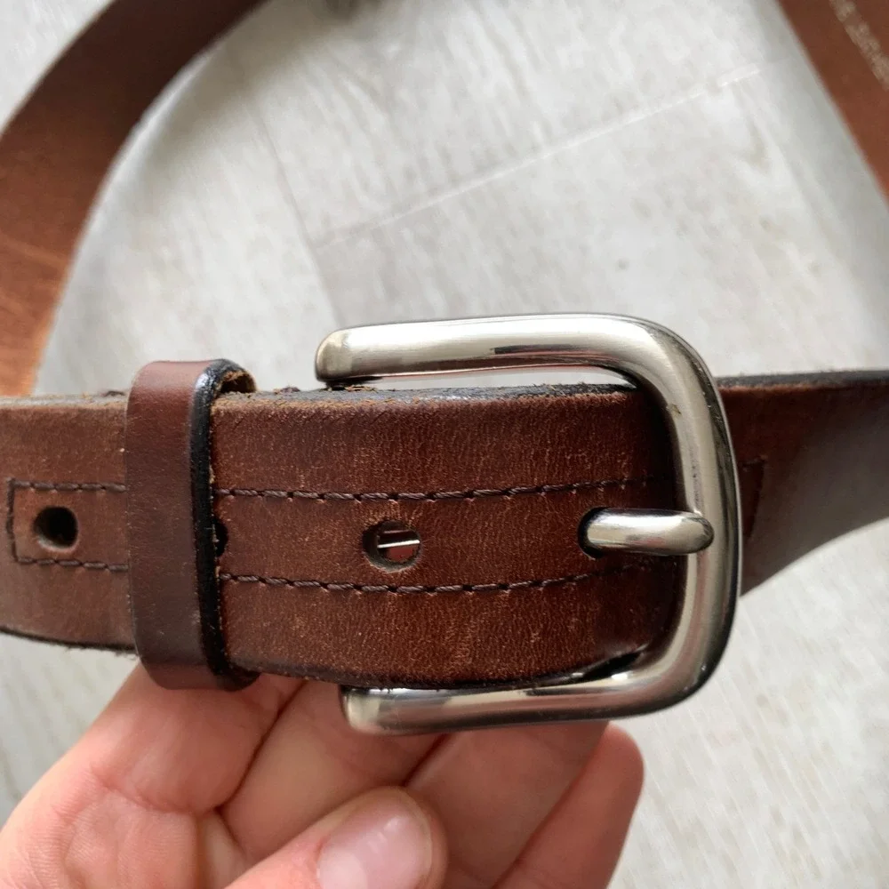 FOSSIL Men's Brown‎ Genuine Leather Belt, Classic Buckle, Casual/Dress, Size 38